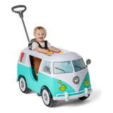 Carrinho De Passeio Kombina Calesita Verde Água Carrinho Infantil Com Haste Empurradora E Pedal 2 Em 1