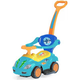 Carrinho De Passeio Mega Car Tubarão Azul 4258 3 Xplast Cor Azul E Amarelo