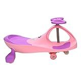 Carrinho De Rolimã Infantil Rodas LED Gira 360 Zippy Car Rosa