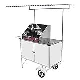 Carrinho De Tapioca Cefaz Luxo Branco Rodas Maciças E Toldo Bl13m T