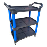 Carrinho Detailers Mecânico Com 3 Plateleiras Sigma Tools Cor Azul