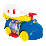 Carrinho E Andador Play Time Azul Com Haste Cotiplás