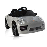 Carrinho Elétrico Infantil 12v Cinza Controle 2em1 Pedal Usb