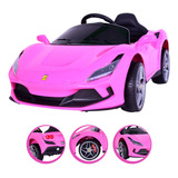 Carrinho Elétrico Infantil Carro De Passeio Spider Som 12v Cor Rosa