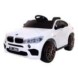 Carrinho Elétrico Infantil Com Controle Remoto Bmw X6 Cor Branco Voltagem Do Carregador 110v 220v