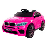Carrinho Elétrico Infantil Com Controle Remoto Bmw X6 Cor Rosa Voltagem Do Carregador 110v 220v