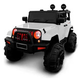 Carrinho Elétrico Infantil Jipe 12v Controle Usb Mp3 Branco