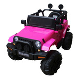 Carrinho Elétrico Infantil Jipe 12v Controle Usb Mp3 Rosa