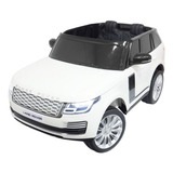 Carrinho Elétrico Infantil Land Rover Banco Couro 4x4 24v Cor Branco Voltagem Do Carregador 110v 220v