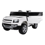 Carrinho Elétrico Infantil Land Rover Controle 12v Importway Bw 271br Cor Branco