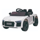 Carrinho Eletrico Infantil Mini Carro Criança 12v Audi R8 Cor Branco Voltagem Do Carregador 110v 220v
