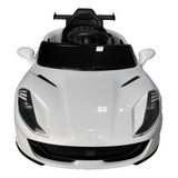 Carrinho Elétrico Infantil Motor 12v Branco Ré Controle 2em1