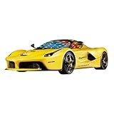 Carrinho Ferrari Brinquedo Com Luz Som E Música Sistema Bate E Volta 23 5 Cm Cores Amarelo Ou Vermelho Amarelo