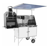 Carrinho Hot Dog Cachorro Quente Lanche Churrasco Luxo Inox