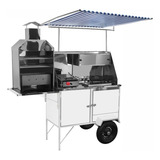 Carrinho Hot Dog Lanche Churrasco Luxo Toldo