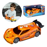 Carrinho Hot Wheels Com Motor A Jato Com Luz E Som Laranja
