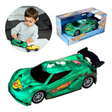 Carrinho Hot Wheels Com Motor A Jato Com Luz E Som Verde