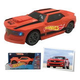 Carrinho Hot Wheels Flash Laranja Com Luz E Som Multikids