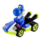 Carrinho Hot Wheels Mario Kart Yoshi Azul Standard Grn23 Cor Azul