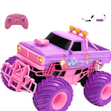Carrinho Jeep Controle Remoto Feminino Rosa Recarregável 4x4 Trilha Menina Hk9 No Brasil
