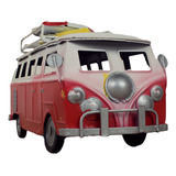 Carrinho Kombi Latão Com Prancha Decoração Vintage Coleção