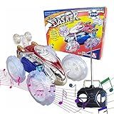 Carrinho Maluco Controle Remoto Gira 360- Com Luzes Led Da Cambalhota Iluminação Colorida Super Legal Toca Música Criança Feliz - TYDA