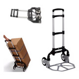 Carrinho Mão Dobrável Transporte Carga Até 100kg De Aluminio