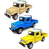 Carrinho Miniatura Caminhonete Toyota Bandeirante De Ferro Realista 1 32 Com Fricção 1 Unidade Marrom