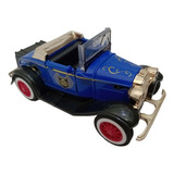 Carrinho Miniatura De Ferro Vintage Azul Com Fricção