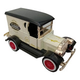 Carrinho Miniatura De Ferro Vintage Com Fricção Branco