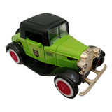 Carrinho Miniatura De Ferro Vintage Com Fricção Verde