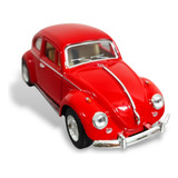 Carrinho Miniatura Fusca Vermelho Coleção Fricção Ano 1967