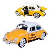 Carrinho Miniatura Volks Fusca 1300 1966 Escala 1 24