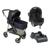 Carrinho Moises Preto Cobre Bebe Conforto Base Galzerano
