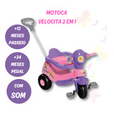 Carrinho Motoca Triciclo Infantil Velocita Lilás
