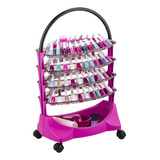 Carrinho Para Esmaltes Rosa Smaltbell Classic 2 Bandejas Dompel