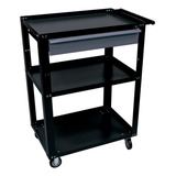 Carrinho Para Ferramentas Aberto Com Gaveta The Black Tools