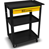 Carrinho Para Ferramentas Aberto Com Gaveta The Black Tools
