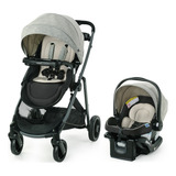 Carrinho Passeio C Bebê Conforto Ts Modeselement Bege Graco