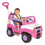 Carrinho Pedal Infantil Bebê Totoca Rosa Jeep Passeio