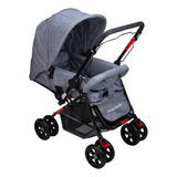 Carrinho Prime Baby Roover De Paseo Tipo Berço Bebês Até 15kg 2 Em 1 Prime Baby Cinza Cor Cinza