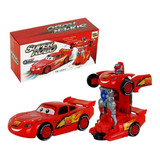 Carrinho Relâmpago Mcqueen Transforma Robô Brinquedo Carros