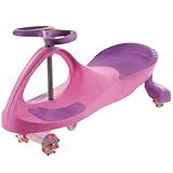 Carrinho Super Car Ginga Gira Gira Manual Rolimã Infantil Rosa Menino Menina Criança Suporta Até 100kg Rodinha Com LED