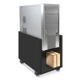 Carrinho Suporte Cpu Computador Mdf Preto 20x40 Pc Gamer