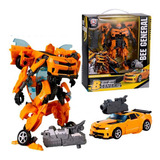 Carrinho Transformers Bumblebee Camaro Amarelo Vira Robô