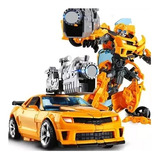 Carrinho Transformers Bumblebee Camaro Amarelo Vira Robô