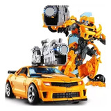 Carrinho Transformers Bumblebee Camaro Amarelo Vira Robô