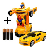 Carrinho Transformers Vira Robô Brinquedo Musical