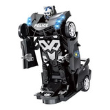 Carrinho Transformers Vira Robo Som Luz Policial Bate Volta