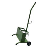 Carrinho Transporte 2 Cilindros Oxigenio Glp Verde 7l 2c